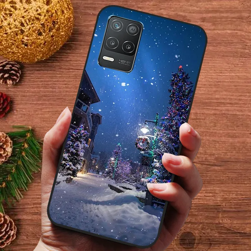 For Realme 8 Pro 8i Case Christmas Soft Silicone Funda for Realme 7 7i 6 6S 5 5S 5i 5G 4G Phone Cover Realme8 5G TPU Coque