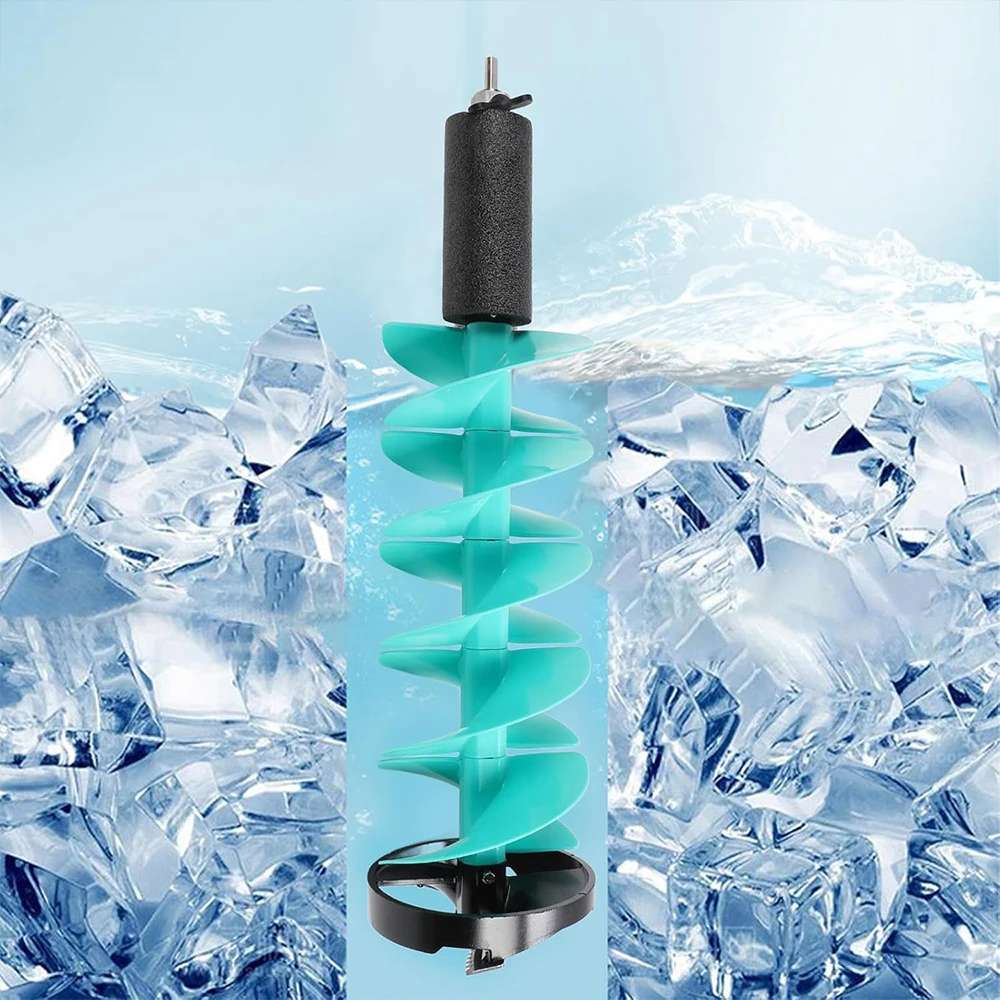 

6inch Electric Ice Fishing Auger for Fishing Winter Cordless Nylon Ice Auger with Positioner 49/75cm Drill Rod Ice Breaking Tool