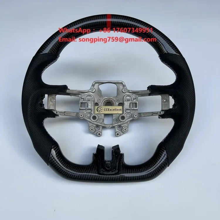 Hot Sale Custom Handmade 100% Fit Real Carbon Fiber Steering Wheel for Mustang S550 2015-2016 Factory Wholesale Price