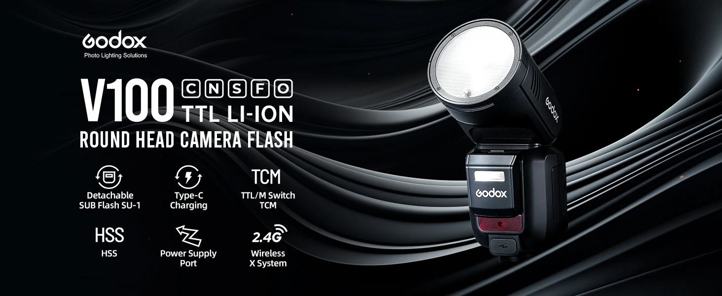 GODOX V1 Mid/V1/V1PRO/V100/V480/V860/V850 Serie Li-Ion Rundkopf-Speedlite TTL Drahtloser Kamera-Blitz Speedlight für C/N/S/F/O – Detail 7