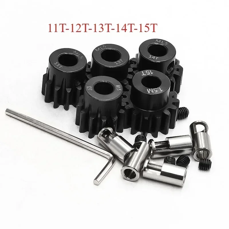 5pcs 1.5M Steel Motor Gear 8mm 11T 14T 15T 16T 21T 26T 28T 30T for TRXS X-MAXX XRT RC Car Upgrade Parts Accessories