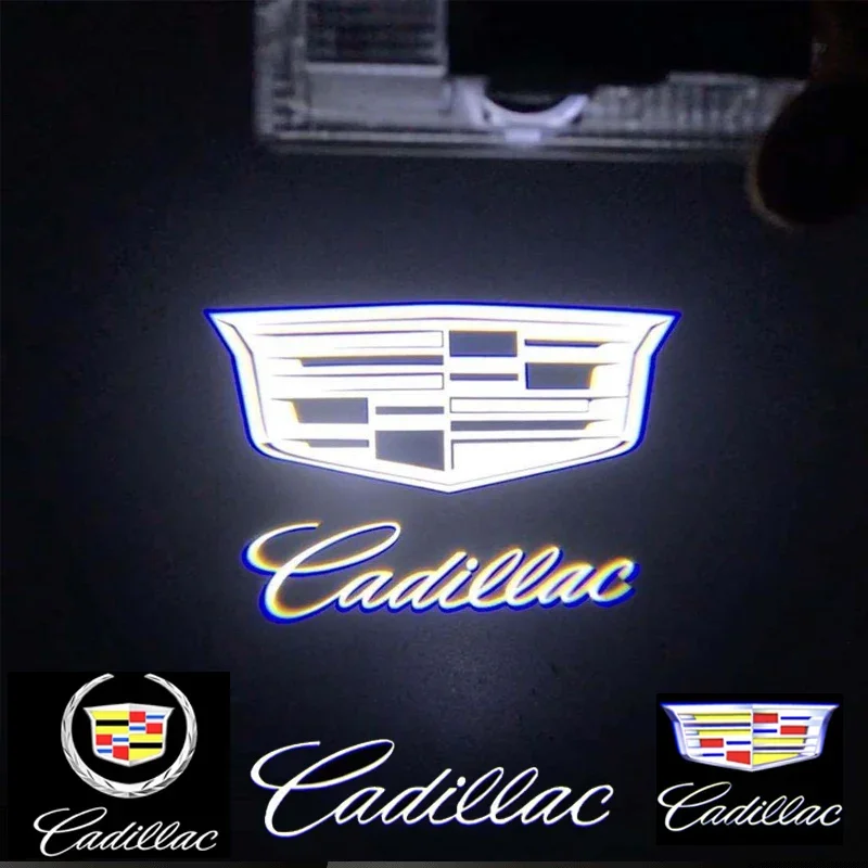 2 luces de cortesía HD para puerta de coche Cadillac, lámpara de bienvenida para CT4 CT5 XT4 XT5 XT6 ATS CTS XTS, accesorios exteriores para automóvil
