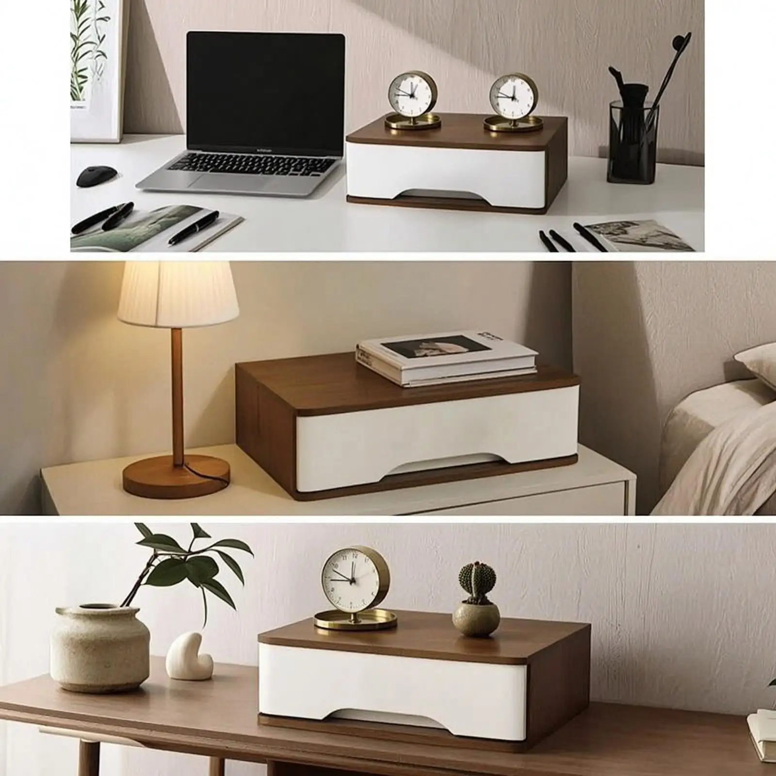 Office Desk Organizer Cabinet Stackable Drawer Type Storage Box for Study Tabletop Supplies Management