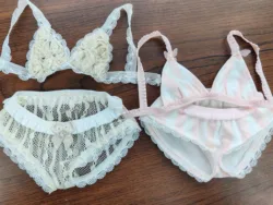 D09-P117 children handmade toy 1/4 MSD 1/3 SD16 DD big girl ID75 BJD customized Doll clothes pink underwear bikini top 2pcs/set