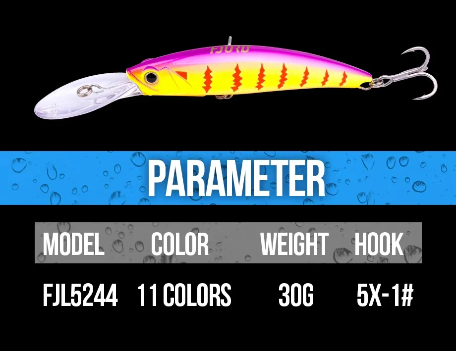 FJORD 120mm 30g Trolling Schwimmende Minnow Angeln Köder Topwater Salzwasser Meer Künstliche Köder Winter Köder Angeln Lieferungen – Detail 2