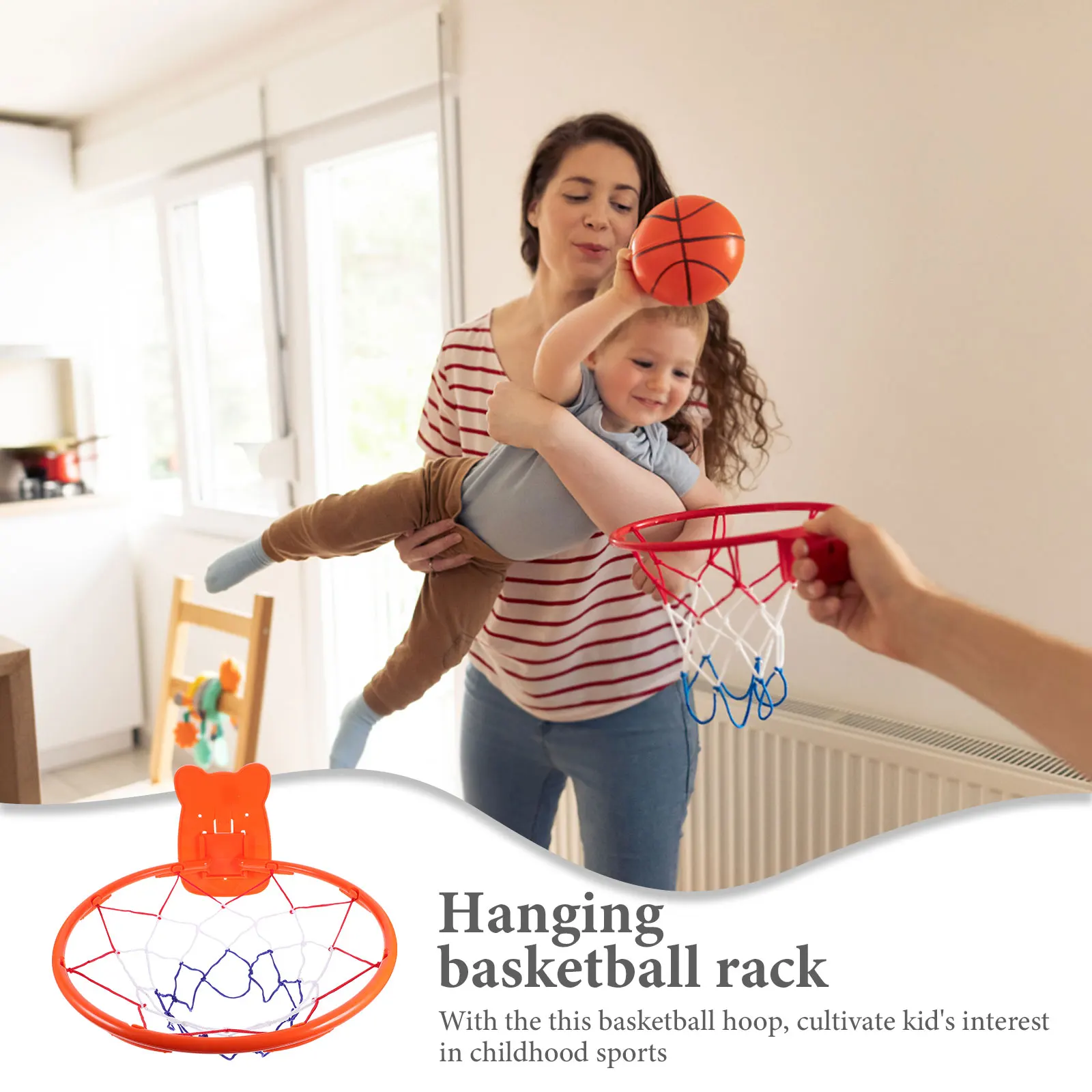 Cadre de cerceau de basket-ball mural pour chambre à coucher, jante suspendue intérieure, jouet pour enfants, modèle pour enfants
