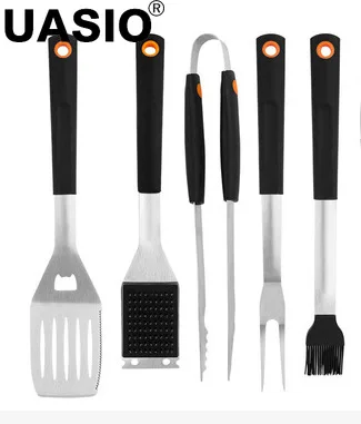Stainless Steel BBQ Tools Set Grill Accessories Skewers Tongs Spade Brush Outdoor Barbecue Utensils Camping Cooking Tool Set