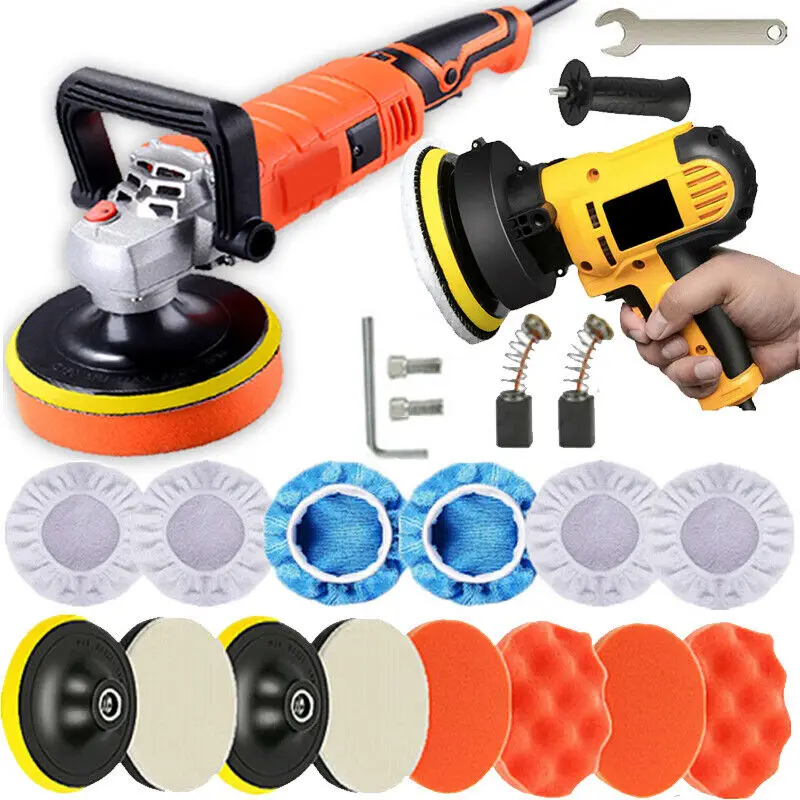 1580W Electric Polisher Rotary Car Polisher Polishing Pad Sponge Polishing & Waxing Machine 25PCS