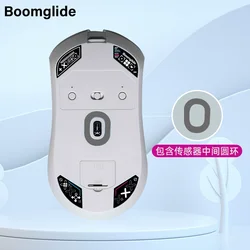 BOOMGLIDE Glass Mouse Skates Mouse Feet Pads Sticker Curved Edges for Darmoshark M3 4K Gaming Mouse