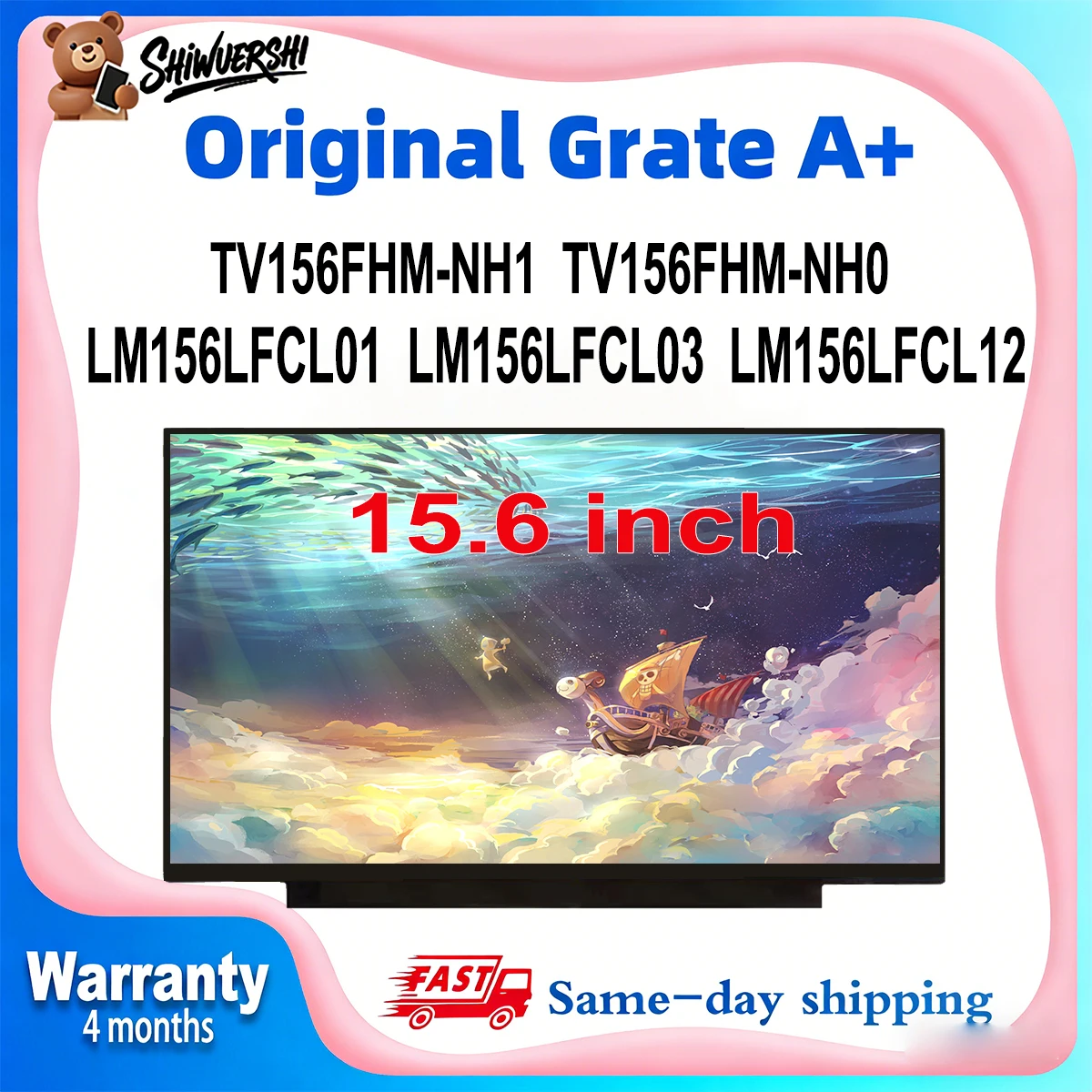 

Wholesale 15.6" Laptop Lcd Screen Monitor Panel Slim TV156FHM NH1 TV156FHM NH0 LM156LFCL01 LM156LFCL03 LM156LFCL12 60Hz 30pins