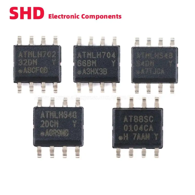 5PCS AT24C128C-SSHM-T AT88SC0104CA-SH AT93C66B-SSHM-T AT24C32D-SSHM-T AT24C64D-SSHM-T SOIC-8 Chip EEPROM Serial Brand