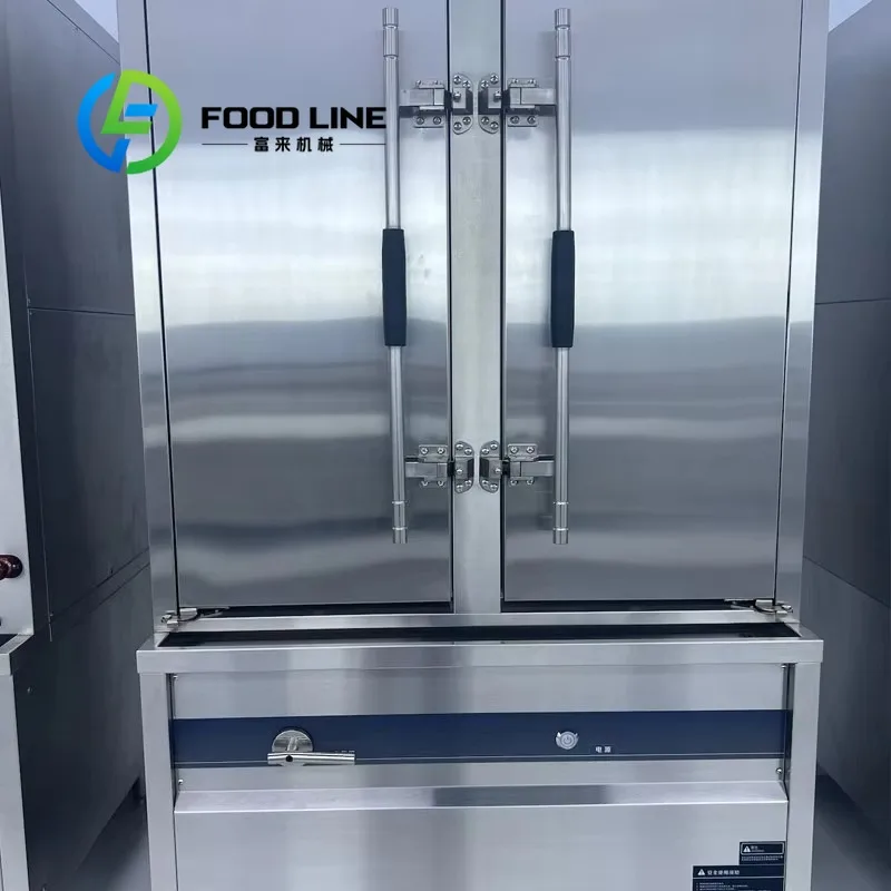 Automatic Gas Cooker Chicken Meat & Rice Steamer Seafood Steaming Cabinet for Hotels Restaurants for  Seafood