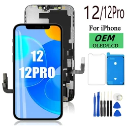 100% Excellent  OLED Pantalla for iphone 12 LCD Display Touch Screen Digitizer Assembly for iPhone 12Pro LCD Replacement