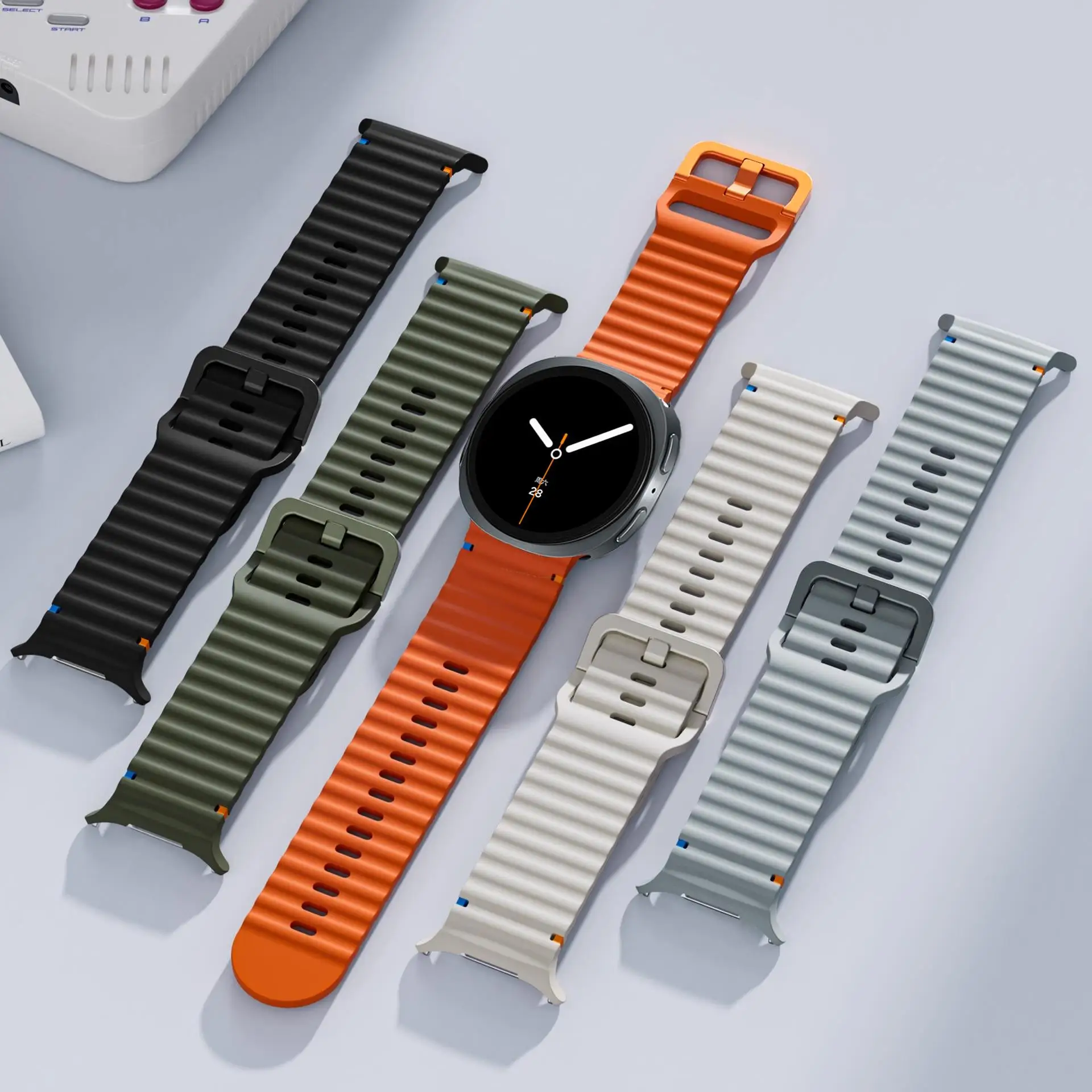 Correa لساعة سامسونج جالاكسي 8/7/6/8 كلاسيك/5 برو/4 44 مللي متر 40 مللي متر 43 مللي متر 46 مللي متر سوار سيليكون جالاكسي ساعة الترا حزام 47 مللي متر الفرقة