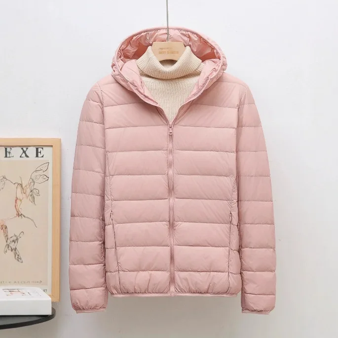 Elegant Women's Quilted Padded Coat Stand Collar Zip Up Long Sleeve Pockets Solid Color Warm Winter Short Casual Outerwear Coat