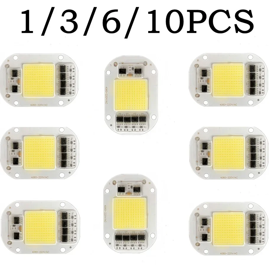 AC 220V COB Chip 50W Light Source No Need Driver For Floodlight Spotlight Lamp DIY Lighting High Brightness LED Chip 1/3/6/10PCS