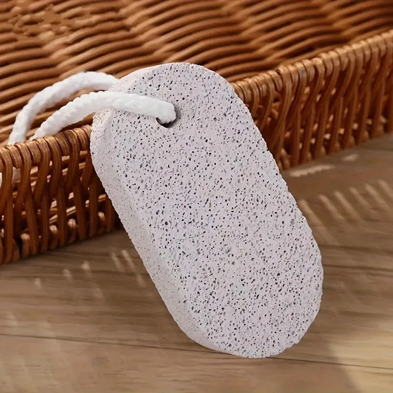 2/5 pièces Pierre ponce volcanique naturelle, outil d'exfoliation pour pédicure, accessoire de soin de la peau avec poignée en corde pour spa à domicile