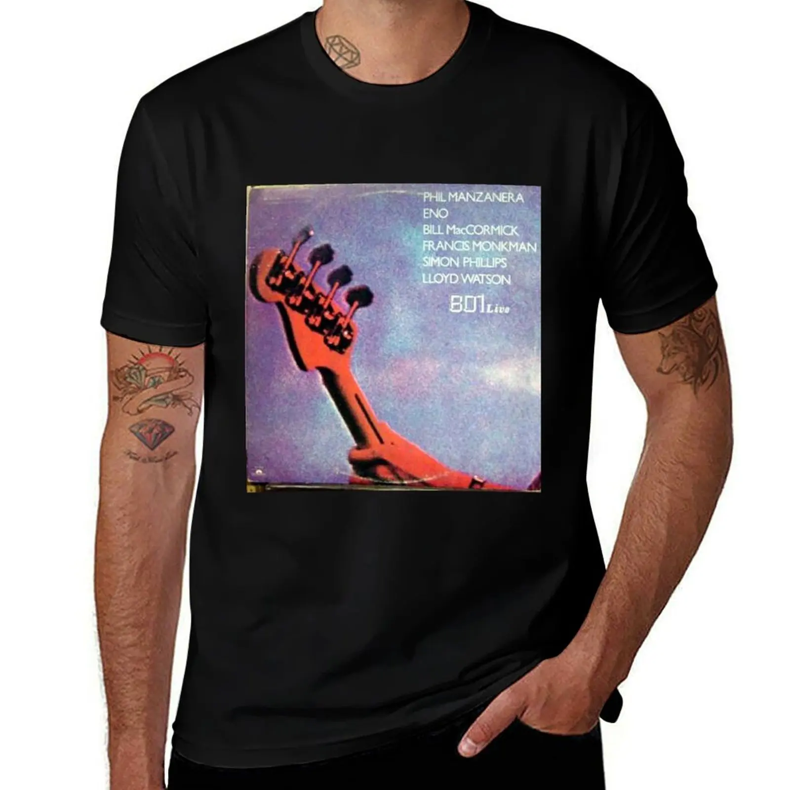 

801 Live, Eno, Roxy Music, Art Rock T-Shirt Sports Casual Short Sleeve Cotton Tee