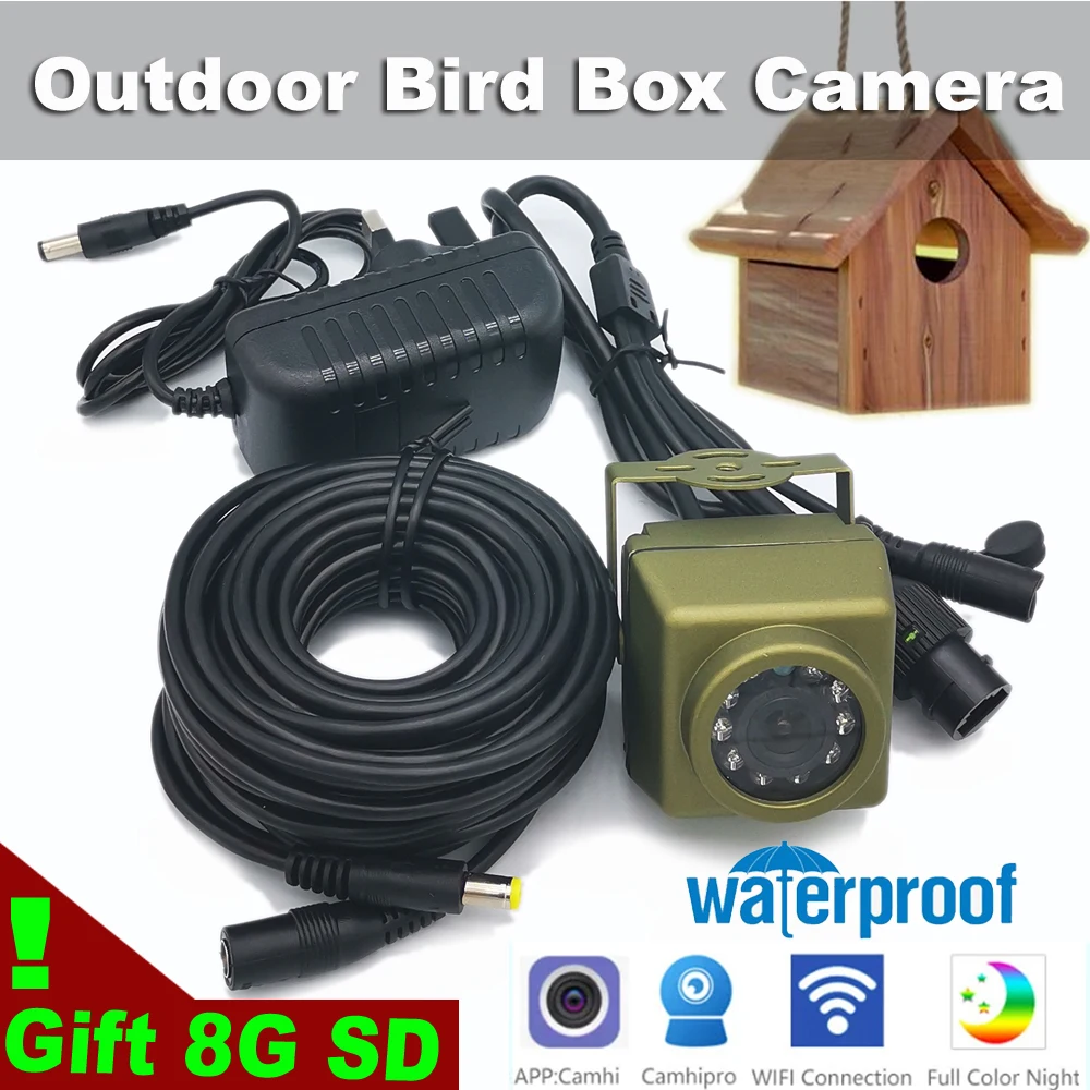 RTMP Bird Box Camera Kit Birdcage 5MP Night Vision Waterproof Outdoor Wifi Mini IP Audio Pet Nest Watching Webcam for YouTube