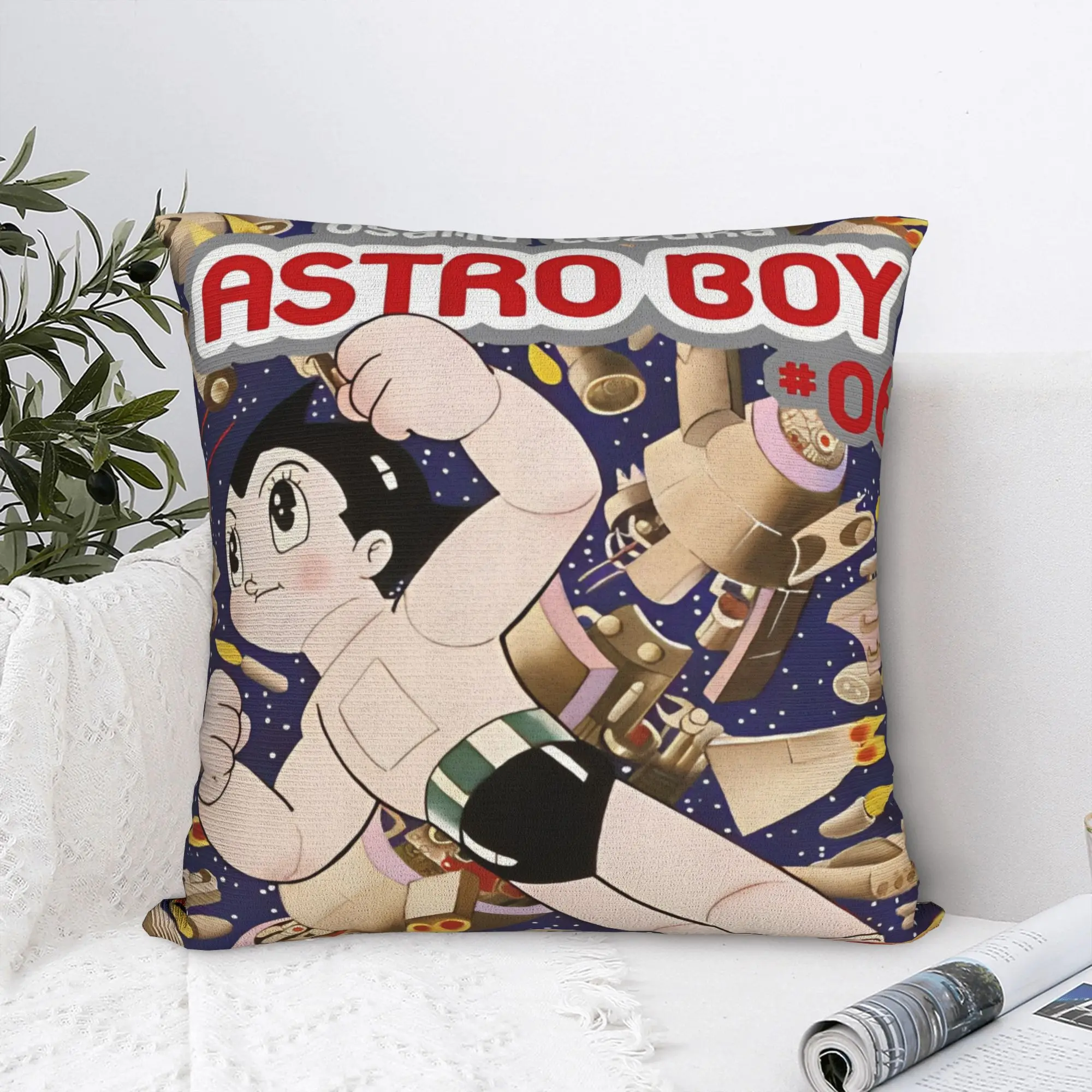 Astro Boy Manga Square Pillow Cases Anime Astroboy Cushion Covers Customized Polyester Decor Pillowcase for Home 18