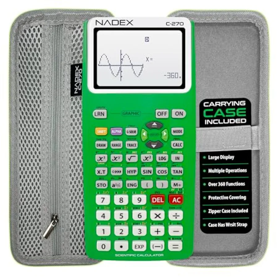 

Scientific Calculator with Graphing Includes Carrying Case for College and High School Students Calculus Algebra Geometry Trigo