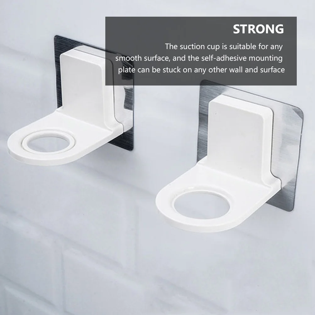 Hemoton Shower Gel Bottle Holder Rack Hook Bracket Shampoo Bottle Wall Hook Adhesive Pump Dispenser