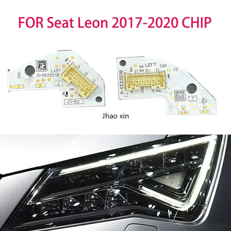 Olhos de anjo brancos para seat leon 2017-2020 carro headangel eyess drl chip placa de circuito de lastro anjo olhos fonte placa chip