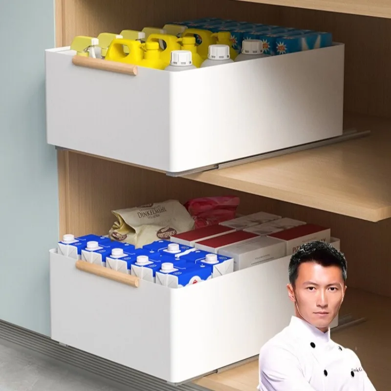Innovative Kitchen Storage Rack, Slide-Out Spice Organizer, Easy No-Drill Installation, Revolutionize Your Cooking Space