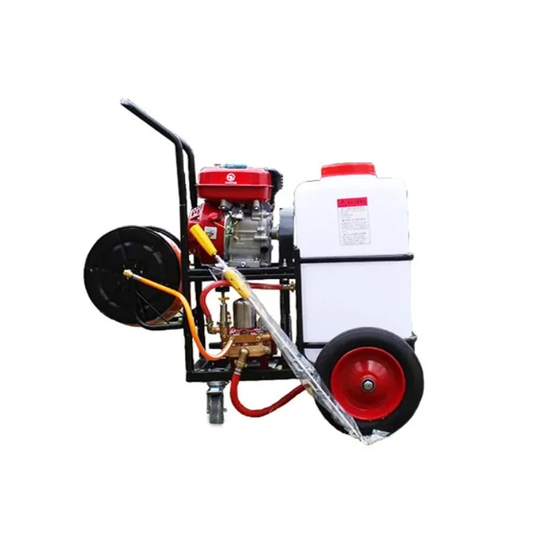 High Agricultural Sprayers Hand Push Trolley Water Sprayer Machine Motor Pump Knapsack Type Power Sprayer Tool 30kg 1 Year