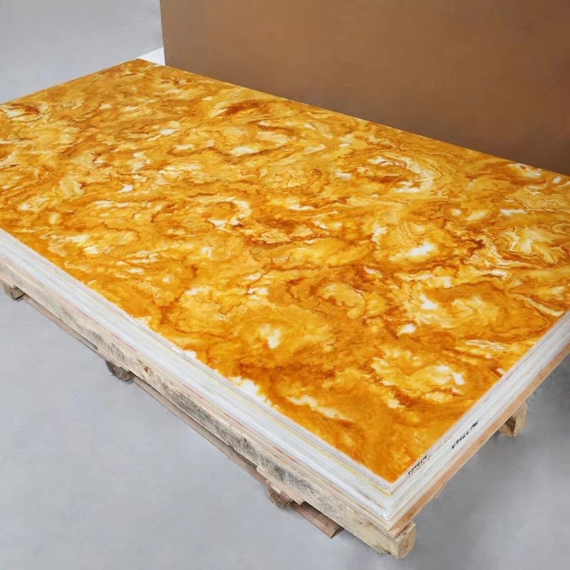 Decorative translucent acrylic stone panel solid surface material translucent stone panel