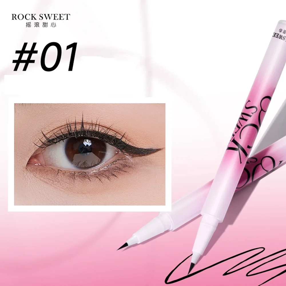 Rock Sweet Smooth Liquid Eyeliner Ultra-fine Highly Pigmented Waterproof Smudge Resistant Lasting Liquid Eyeliner
