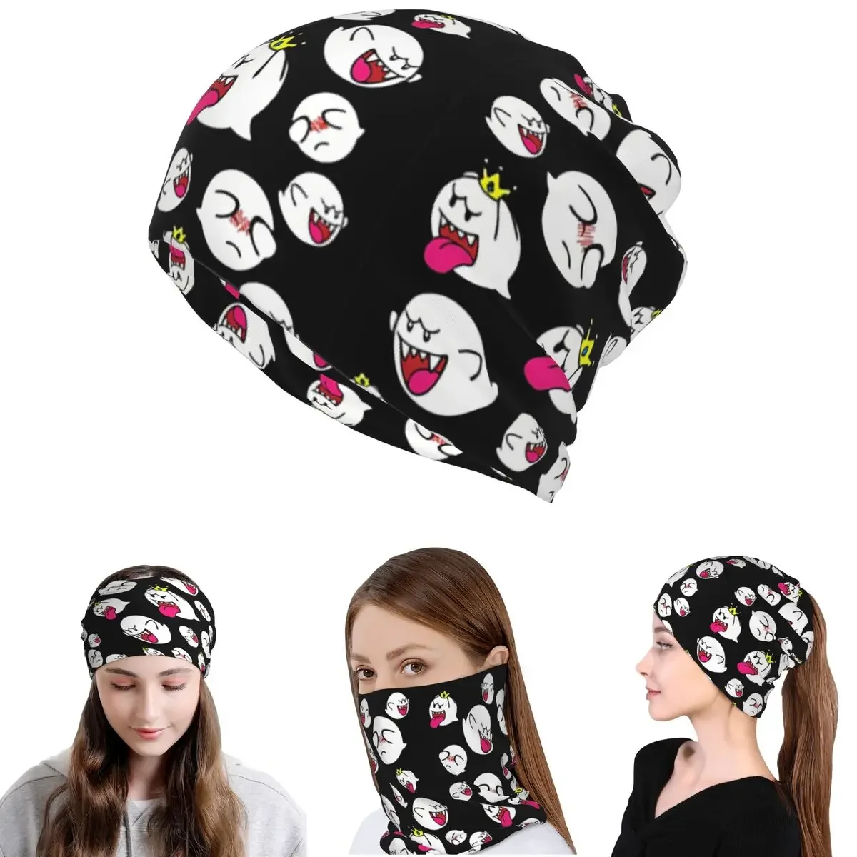 King Boo Bandana Neck Gaiter Mask Scarf Warm Face Mask Beanies Hat Unisex Adult Windproof