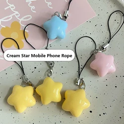 Kawaii Color Pentagram Resin Pendant Phone Lanyard Backpack Charms Ins Pendant Earphone Case Accessories Creative Couple Gifts
