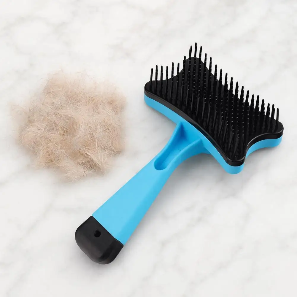 Skin Safe Pet Brush Pet Hair Comb Self-cleaning Dog Grooming Brush with Anti-slip Handle Pet Detangling for Shedding for Cats
