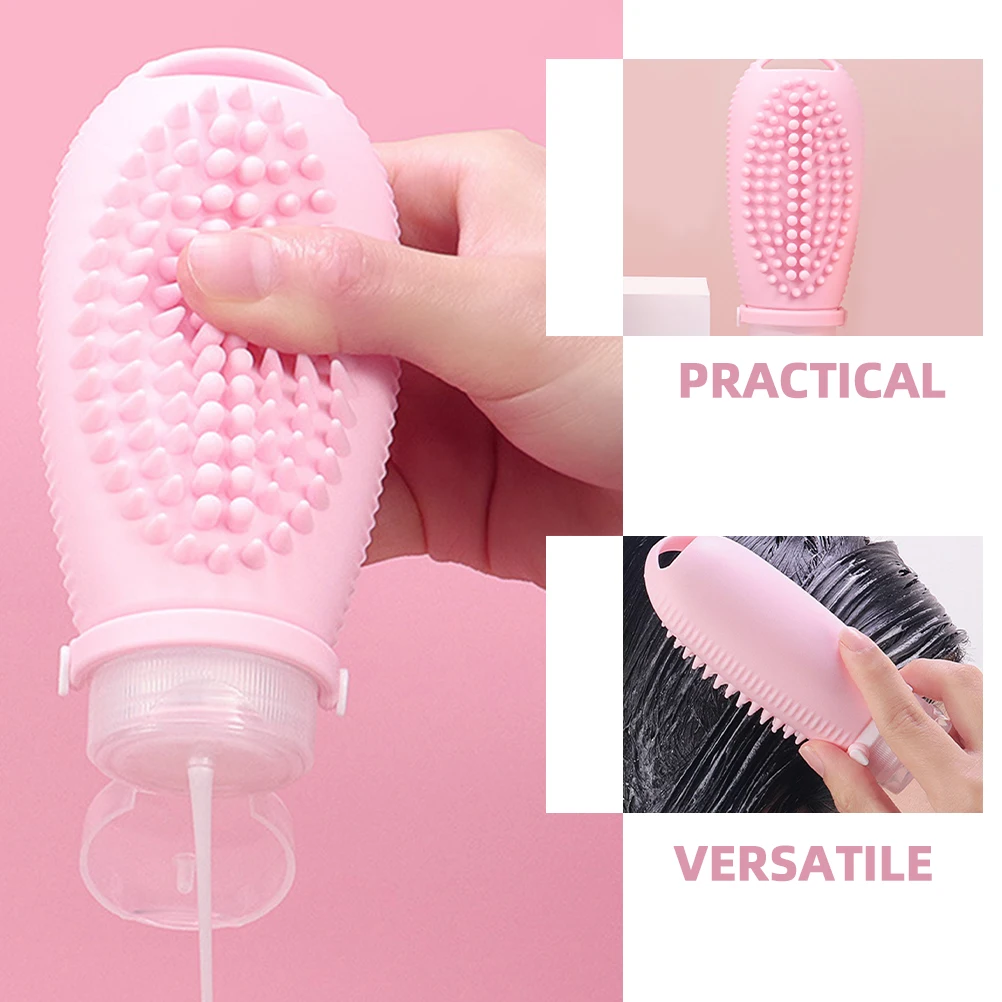 

Silicone Gel Shampoo Pink Toiletry Shampoo And Conditioner Travel Travel Bottles Refillable Squeeze Bottles Portable Container