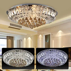 Plafonnier LED suspendu en cristal K9, design moderne, éclairage d'intérieur, luminaire décoratif de plafond, idéal pour un hall d'entrée