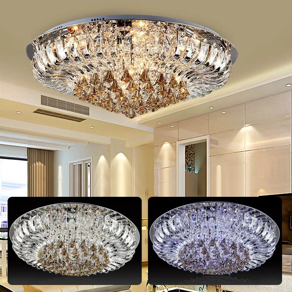 led moderno k9 teto de cristal transparente luminaria lobby lustre iluminacao 01