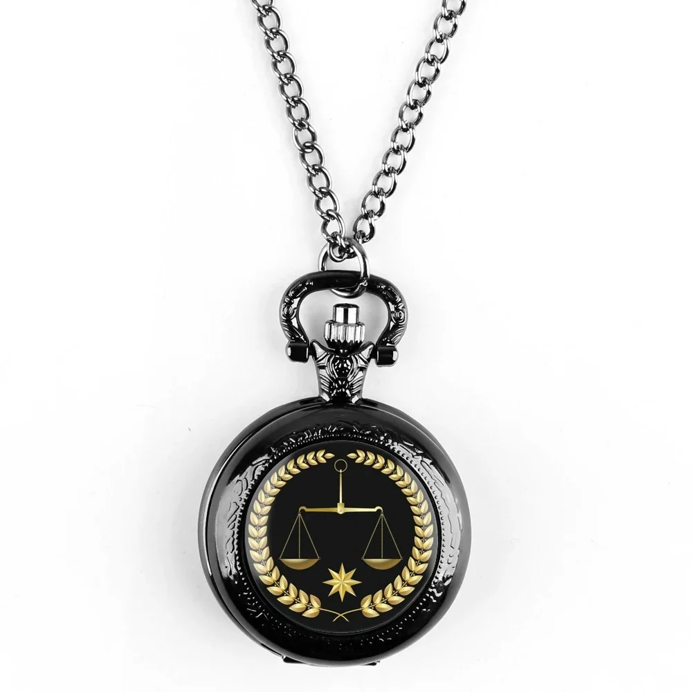 ساعة جيب كوارتز جاستيس جارديان مع عدسة زجاجية - ساعة أنيقة لهواة الجمع والعشاق