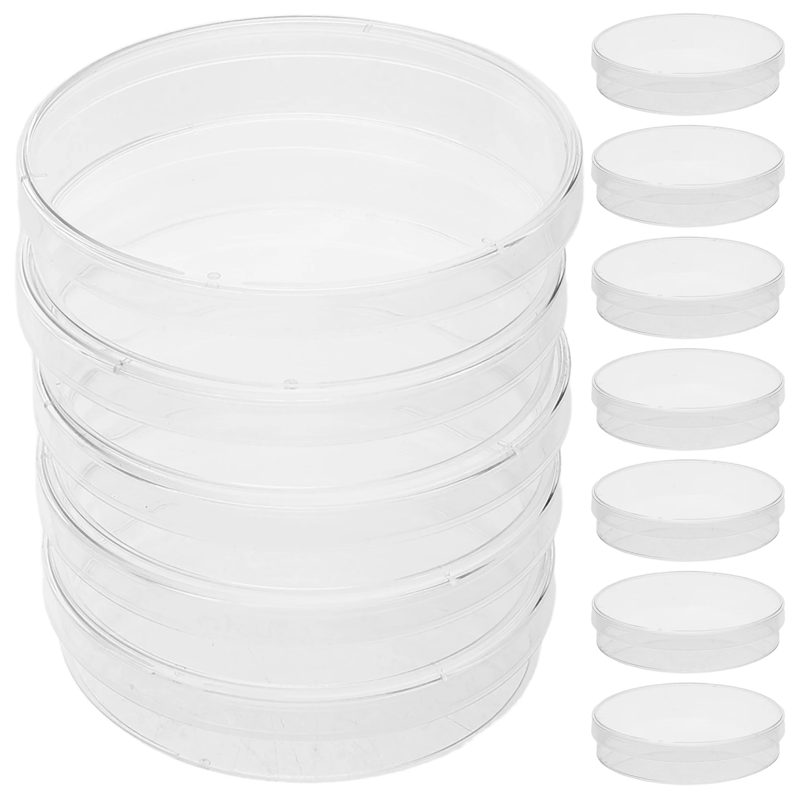 

50Pcs Laboratory Agar Petri Dishes 70mm Clear Plastic Nutrient Plates Pre-Poured for Cell Projects Educational