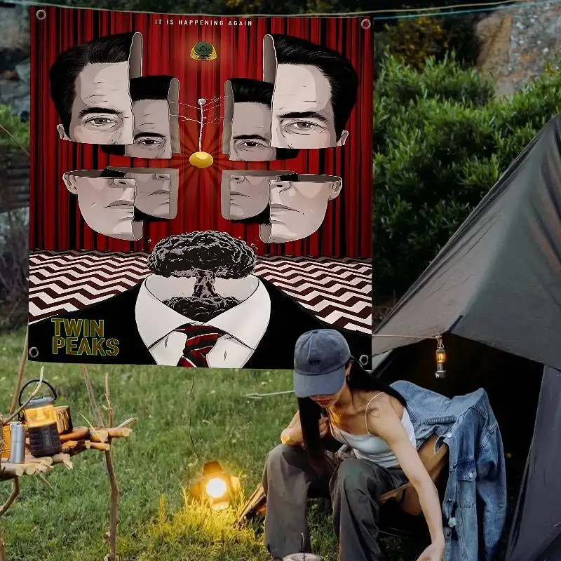 Twin Peaks TV-Serie, klassischer Film, fortgeschrittener Druck, kommerzielle Werbung, Flagge, Firmenparty-Banner