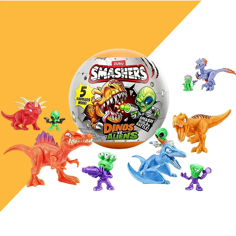 

ZURU SMASHERS Explosion Boy Dinosaur Battle Alien Mysterious Blind Box Surprise Ball Assembled Toy Birthday Gift