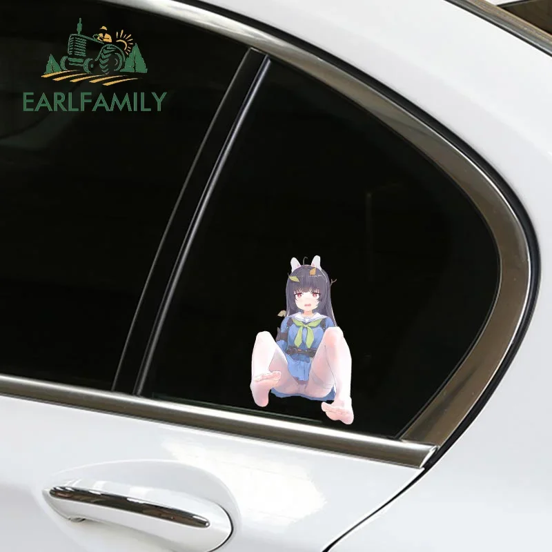 EARLFAMILY 13cm for Loli Girl Cute Car Sticker Air Conditioner Windshield Decal Car Accessories Vinyl Personality JDM Decoration