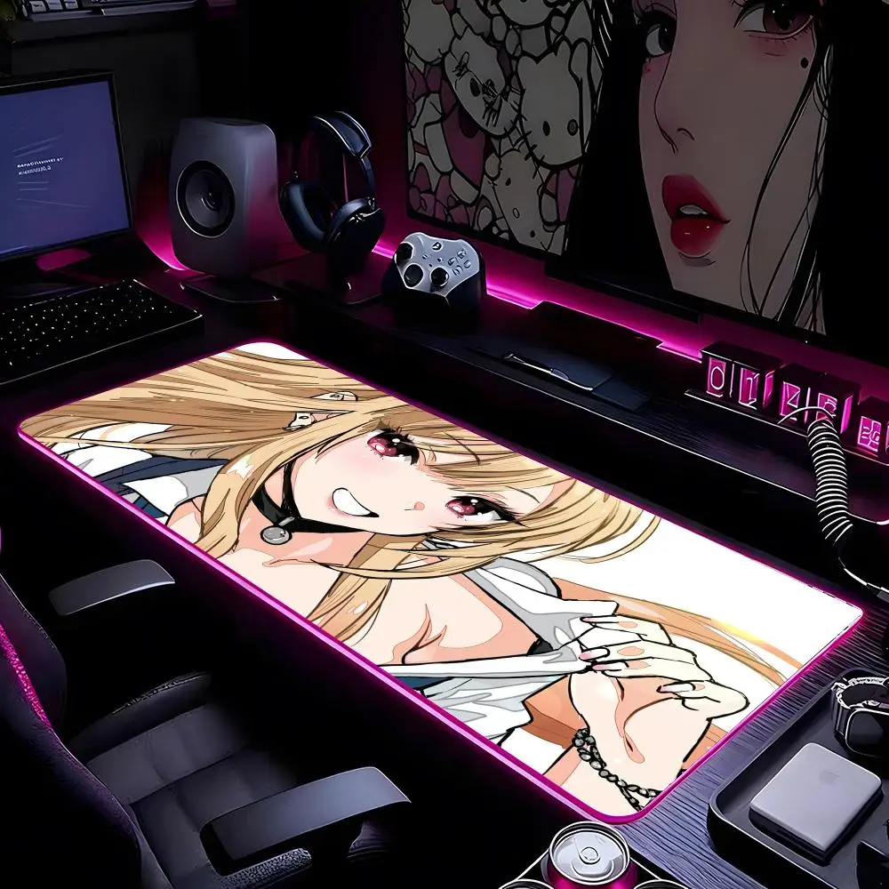 

Marin Kitagawa Mouse Pad Mousepad HD Printing Computer Gamers Locking Edge Non-slip RGB Mouse Pad XXL90x40cm Keyboard PC Desk Pa