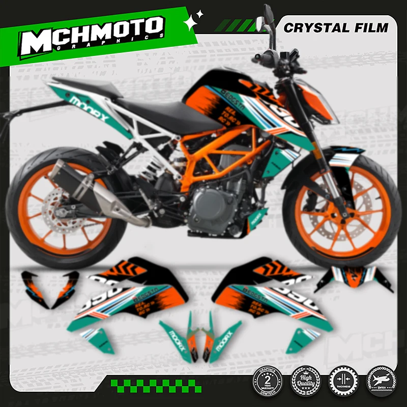 

MCHMFG Motorcycle Graphics Background Decals For KTM 2017-2020 Duke 125 390 Stickers Kits