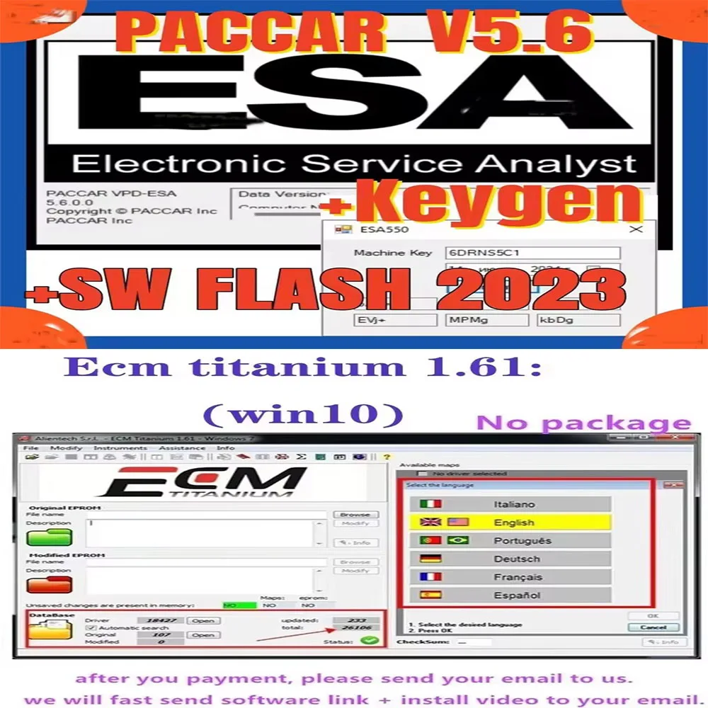 

Hot !ECM TITANIUM 1.61 With 26000 + Driver ECM 18259+ Drivers for ecu tool windows10 & 2023 ESA Electronic Service Analyst 5.6