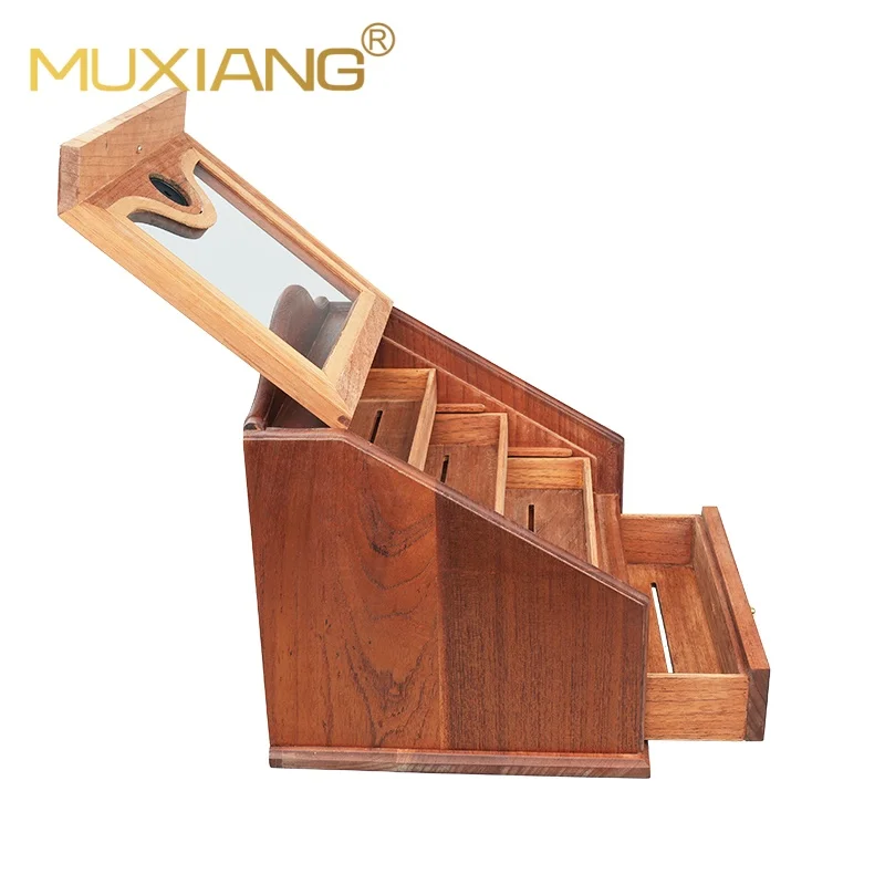 MUXIANG Spanish Cedar Wood Cigar Humidor Large Capacity Desktop Storage Box Smoking Accessory Gift For Cigar Lovers