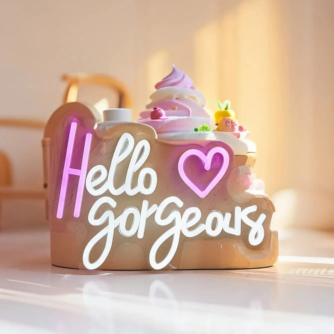 

Chi-buy светодиодный неоновый Hello великолепный неоновый знак с питанием от USB, декоративная лампа, знаки, подарок на день рождения, настенное искусство для спальни, комнаты, бара, магазина