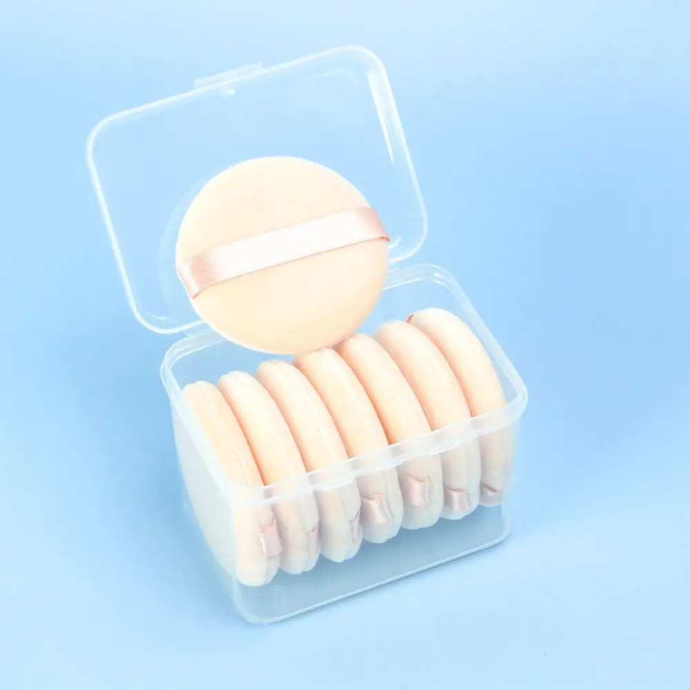 نفخة مستحضرات تجميل ناعمة للنساء ، نفخة بودرة مع صندوق ، إسفنجة أساس مريحة ، مخملية ، بيوتي ، 2: 4: 49: 7