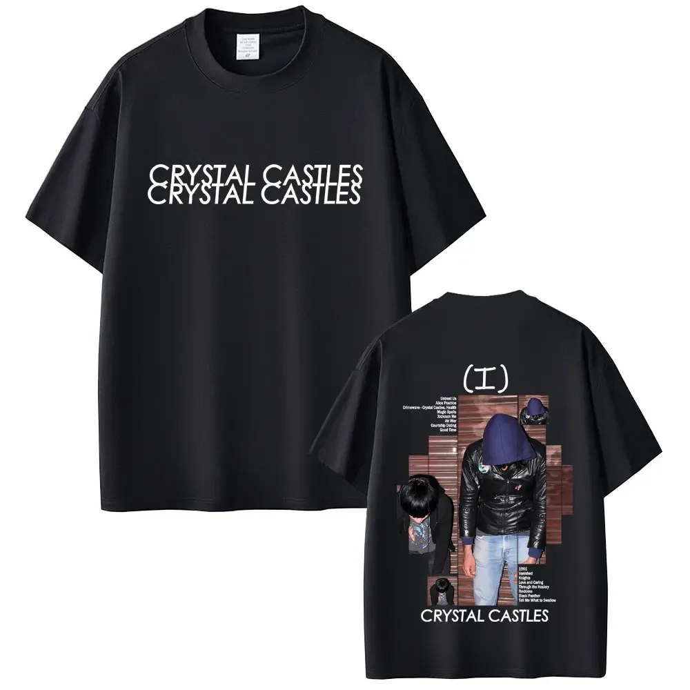Crystal Castles Album Graphic T-shirt — Unisex Vintage Rock Style Short-sleeve Tee, Made of 100% Cotton for Stylish Casual Wear