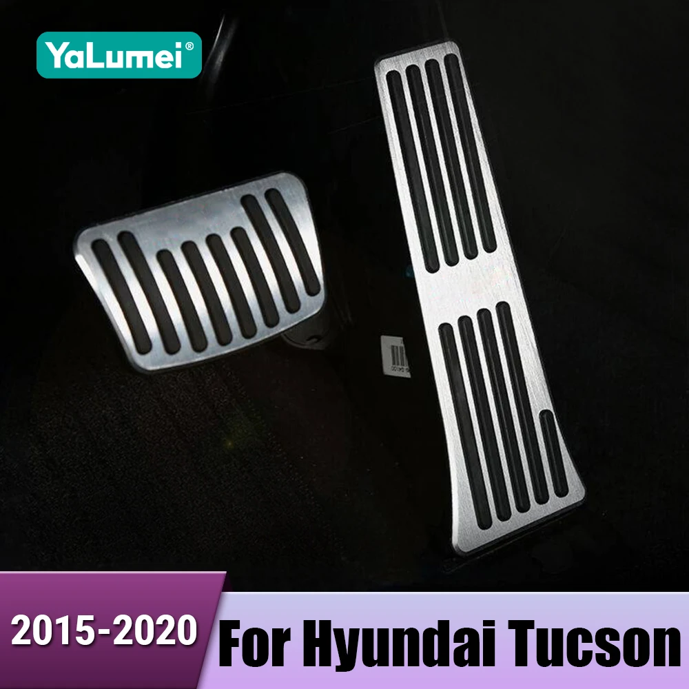 Aluminiumlegierung Auto Gaspedal Gas Bremse Fußstütze Pedal Pad Abdeckung für Hyundai Tucson 2015 2016 2017 2018 2019 2020 Zubehör